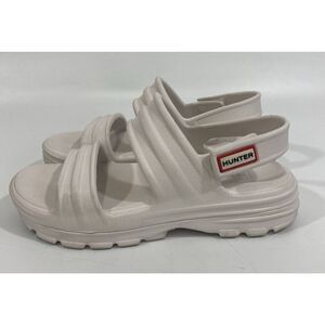 Womens Hunter Boots Bloom Algae Sandals Size 6 White Lightweight Foam Straps